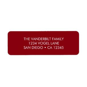 Retouradreslabel in rood etiket