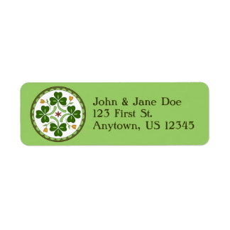 Retouradreslabel - Irish Good Luck Hex Etiket