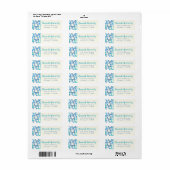 Retouradreslabel joodse davidster etiket (Full Sheet)