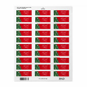 Retouradreslabel - kerststructuur etiket (Full Sheet)