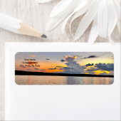 Retouradreslabel Lake Oconee Sunset Design Etiket (Insitu)