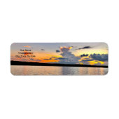 Retouradreslabel Lake Oconee Sunset Design Etiket (Voorkant)