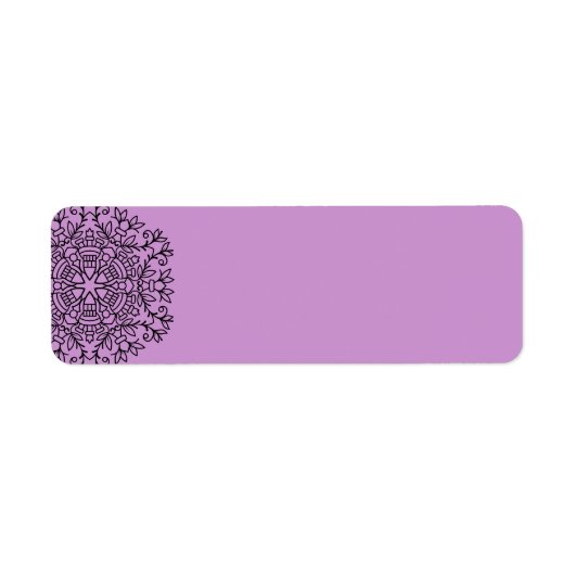 Retouradreslabel: Lavendel Etiket (Voorkant)