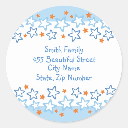 Retouradreslabel - Matthew Verjaardag Ronde Sticker (Voorkant)