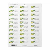 Retouradreslabel met citroengroen etiket (Full Sheet)