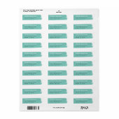 Retouradreslabel met penseelstreek etiket (Full Sheet)