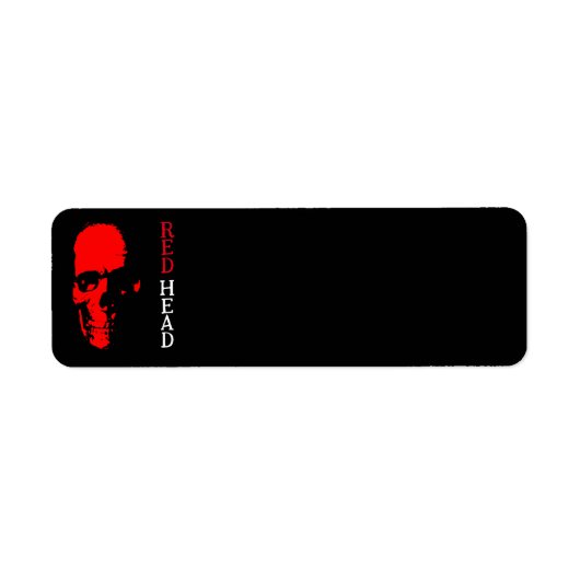 Retouradreslabel met rode kop etiket (Voorkant)