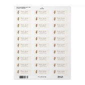 Retouradreslabel met Rosse Kolibrie Etiket (Full Sheet)