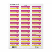 Retouradreslabel met varken en bij etiket (Full Sheet)