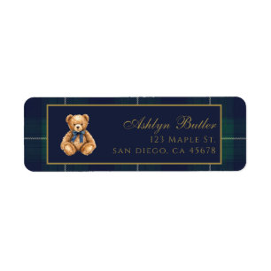 Retouradreslabel met vintage Polo Teddybeer Etiket