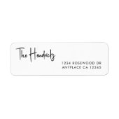 Retouradreslabel | Moderne Minimaal Mail Labels (Voorkant)