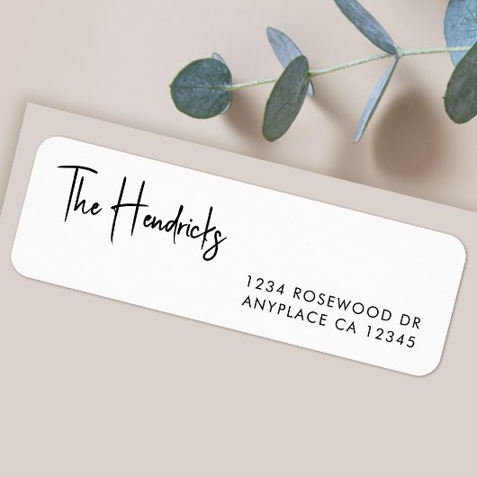 Retouradreslabel | Moderne Minimaal Mail Labels