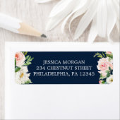 Retouradreslabel Navyblauw Goud Rozeachtig Etiket (Insitu)