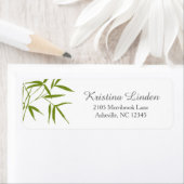 Retouradreslabel Olive Bamboo / Scriptlettertype Etiket (Insitu)