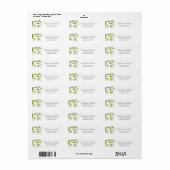 Retouradreslabel Olive Bamboo / Scriptlettertype Etiket (Full Sheet)