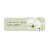 Retouradreslabel Orchidee Huwelijk. Etiket (Voorkant)