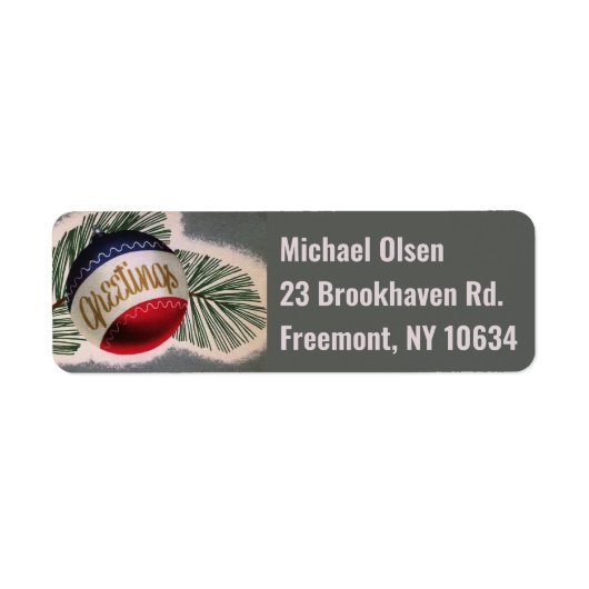 Retouradreslabel ornament etiket (Voorkant)