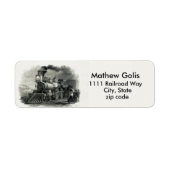 Retouradreslabel Oude Trein Etiket (Voorkant)
