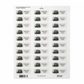 Retouradreslabel Oude Trein Etiket (Full Sheet)