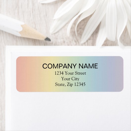 Retouradreslabel | Pastel Regenboog Etiket (Insitu)