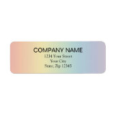 Retouradreslabel | Pastel Regenboog Etiket (Voorkant)