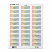 Retouradreslabel | Pastel Regenboog Etiket (Full Sheet)