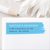 Retouradreslabel penseel penseelstreek etiket (Insitu)