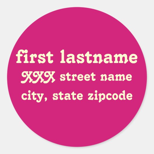 Retouradreslabel - personaliseren ronde sticker (Voorkant)