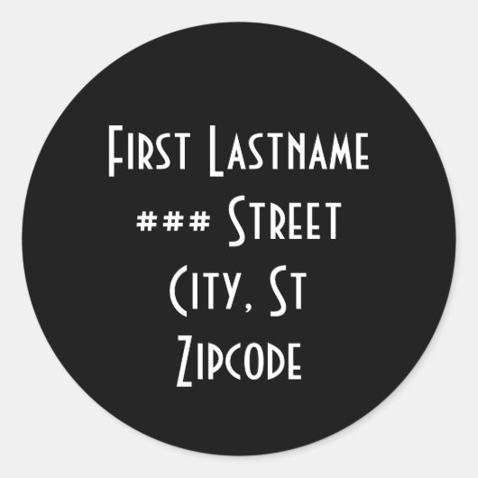 Retouradreslabel - Persoonlijke informatie Ronde Sticker (Voorkant)