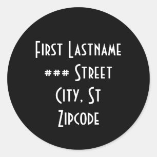 Retouradreslabel - Persoonlijke informatie Ronde Sticker