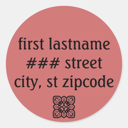 Retouradreslabel - Persoonlijke informatie Ronde Sticker (Voorkant)