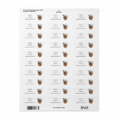 Retouradreslabel - Raccoon Holding Wildflower Etiket (Full Sheet)