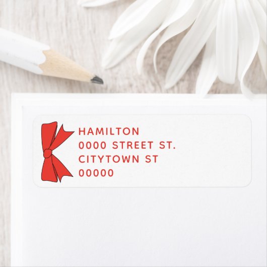 Retouradreslabel rode knop etiket (Insitu)