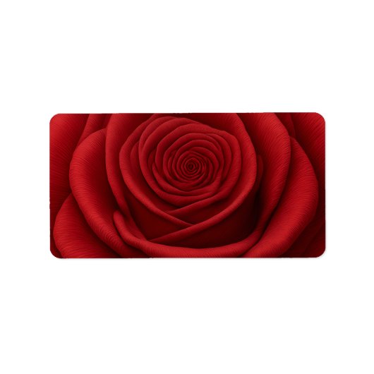 Retouradreslabel - Rode Roos Bloem Etiket (Voorkant)