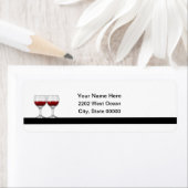 Retouradreslabel rode wijnpartij etiket (Insitu)