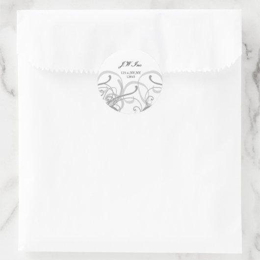 Retouradreslabel Ronde Sticker (Tas)