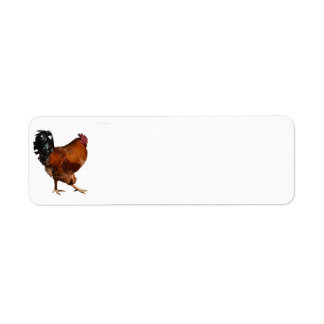 Retouradreslabel Rooster Etiket