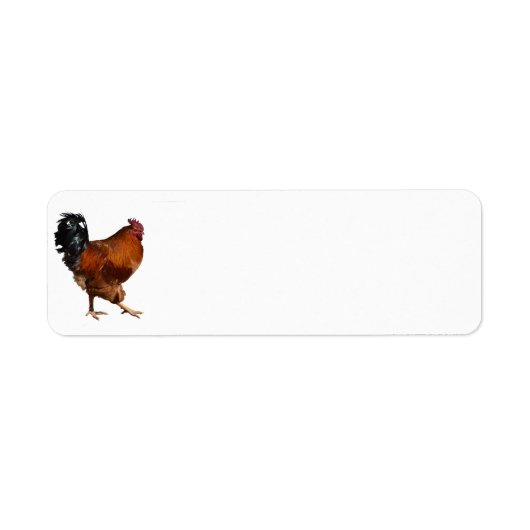Retouradreslabel Rooster Etiket (Voorkant)