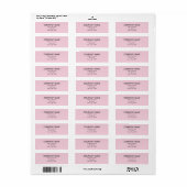 Retouradreslabel | Roze Etiket (Full Sheet)