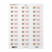 Retouradreslabel Sinterklaas Sneeuwman Rendier Etiket (Full Sheet)