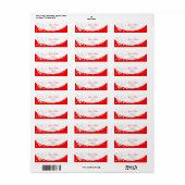 Retouradreslabel - Snowflakes Etiket (Full Sheet)