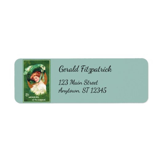 Retouradreslabel St. Patrick's Day begin 1900 Etiket (Voorkant)