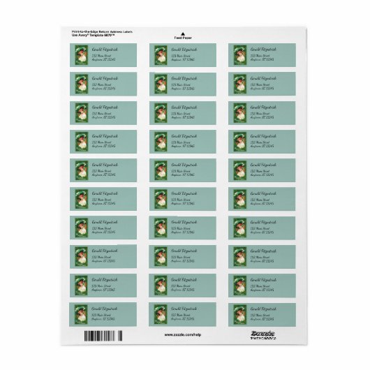 Retouradreslabel St. Patrick's Day begin 1900 Etiket (Full Sheet)
