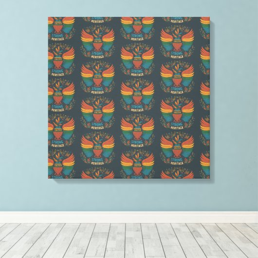 Retouradreslabel "United Pride Strong Heritage Canvas Afdruk (Insitu (Houten vloer))