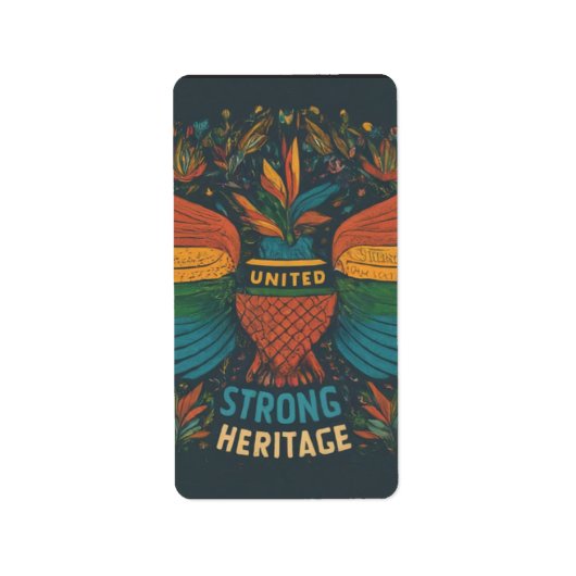 Retouradreslabel "United Pride Strong Heritage Etiket (Voorkant)