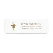 Retouradreslabel van apotheker etiket (Voorkant)