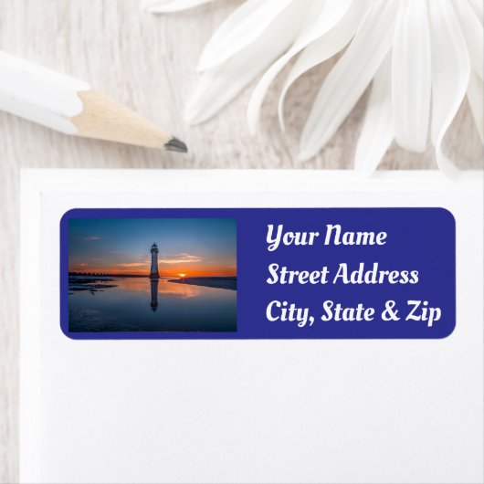 Retouradreslabel van Lighthouse Etiket (Insitu)