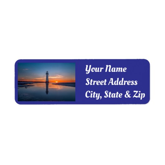 Retouradreslabel van Lighthouse Etiket (Voorkant)