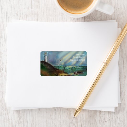 Retouradreslabel van Lighthouse Etiket (Insitu)