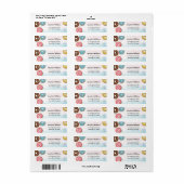 Retouradreslabel voor 2e verjaardag etiket (Full Sheet)